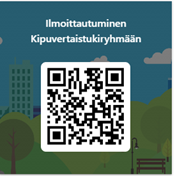 Ilmoittautuminen kiputukivertaisryhmään ja QR-koodi